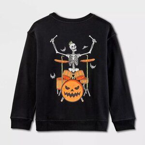 Boys Girls Cat & Jack Skeleton Rock Band Halloween Sweatshirt Size XS Sm Med NWT